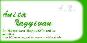 anita nagyivan business card